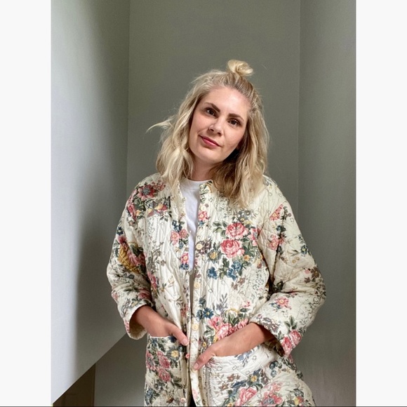 QUILTED vintage floral jacket - Picture 3 of 5